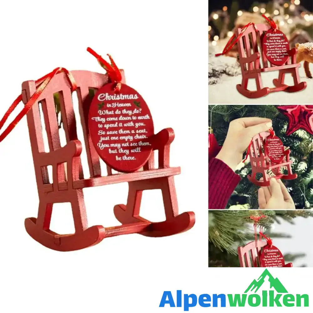 Alpenwolken - Hölzerne DIY Weihnachtsschaukelstuhlverzierung