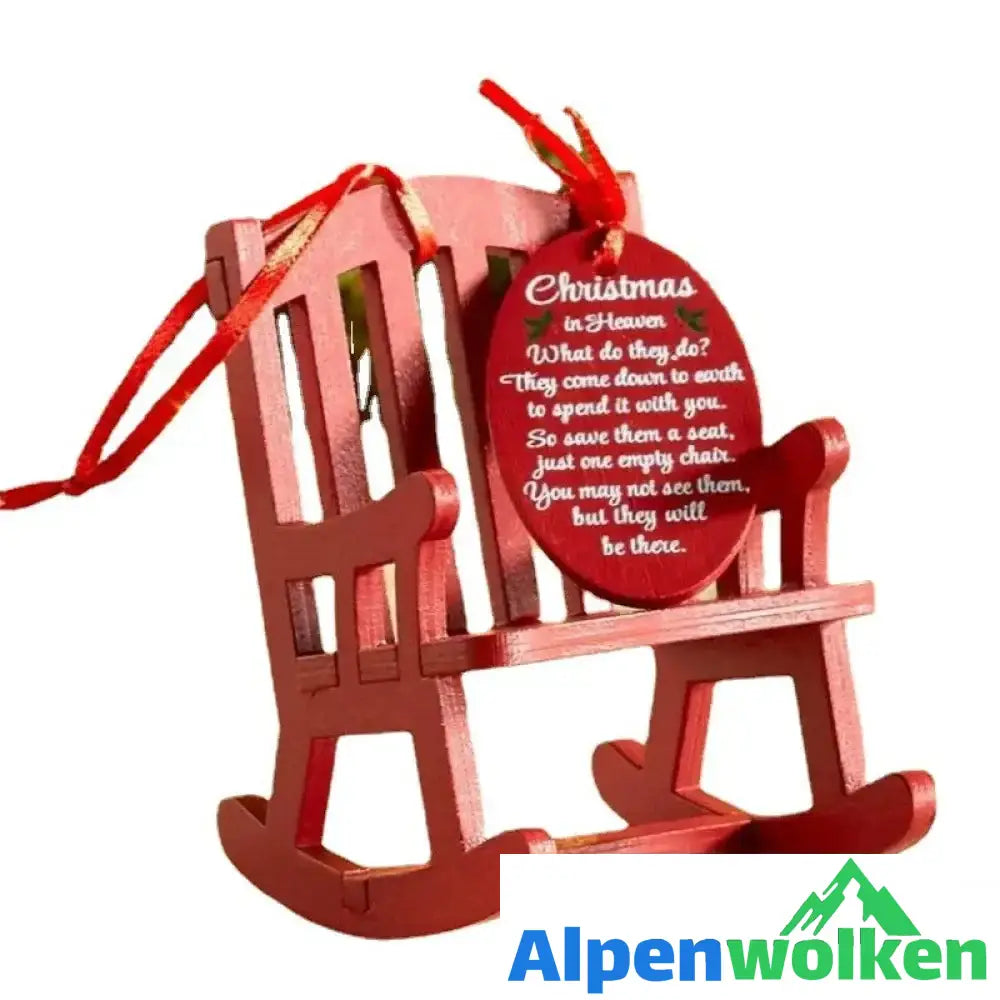 Alpenwolken - Hölzerne DIY Weihnachtsschaukelstuhlverzierung mit Opp-Tasche