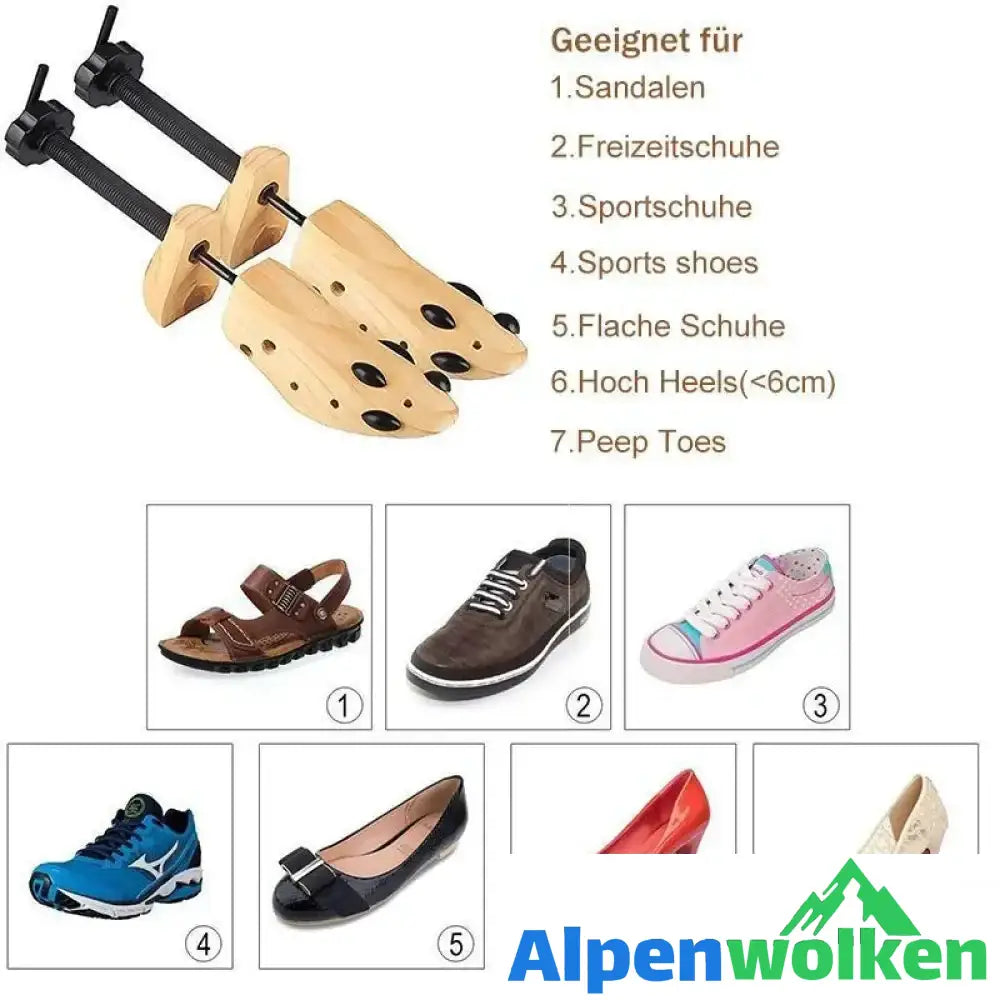 Alpenwolken - Hölzerne Schuhspanner