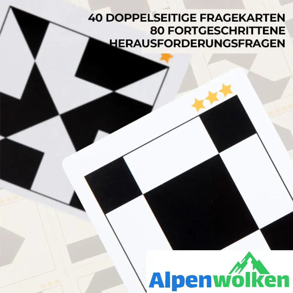 Alpenwolken - Hölzernes verstecktes Blockpuzzle