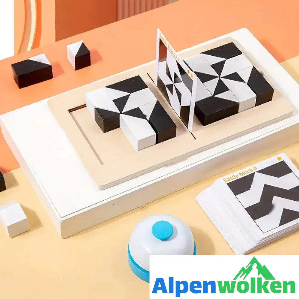 Alpenwolken - Hölzernes verstecktes Blockpuzzle