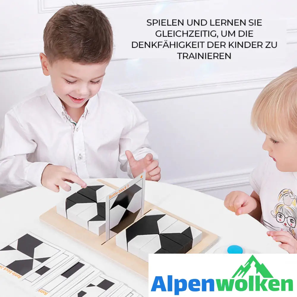 Alpenwolken - Hölzernes verstecktes Blockpuzzle