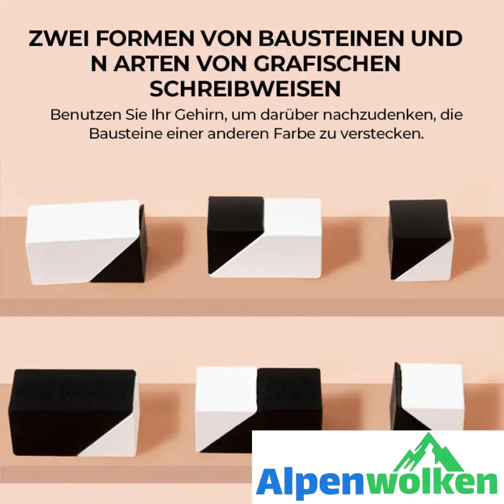 Alpenwolken - Hölzernes verstecktes Blockpuzzle