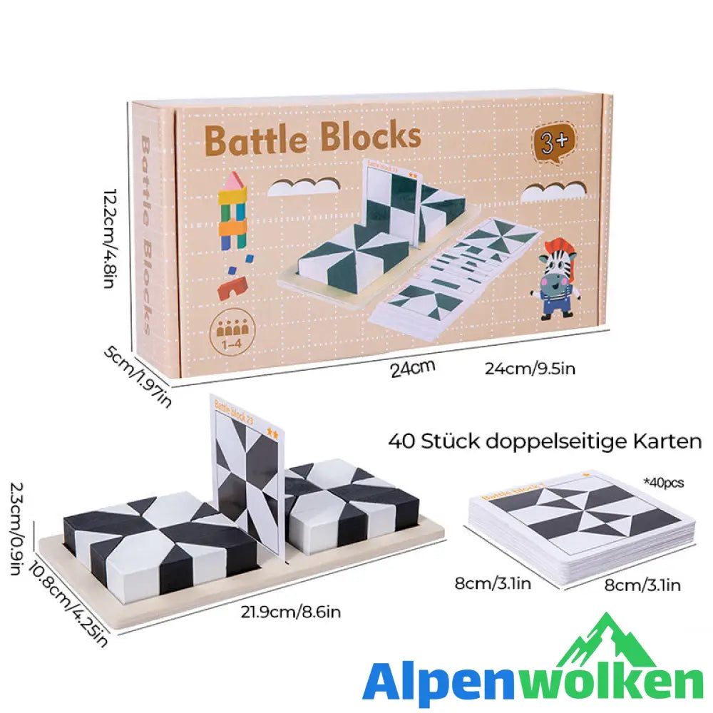 Alpenwolken - Hölzernes verstecktes Blockpuzzle