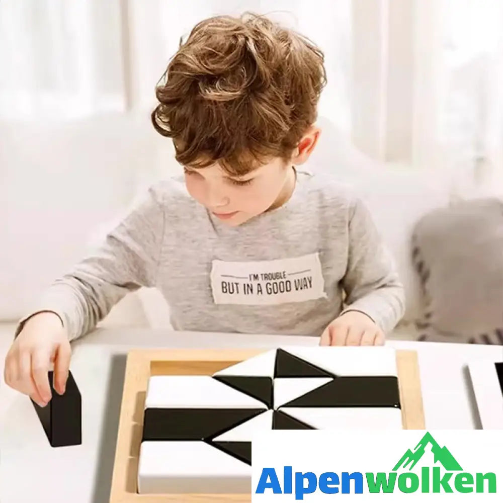 Alpenwolken - Hölzernes verstecktes Blockpuzzle