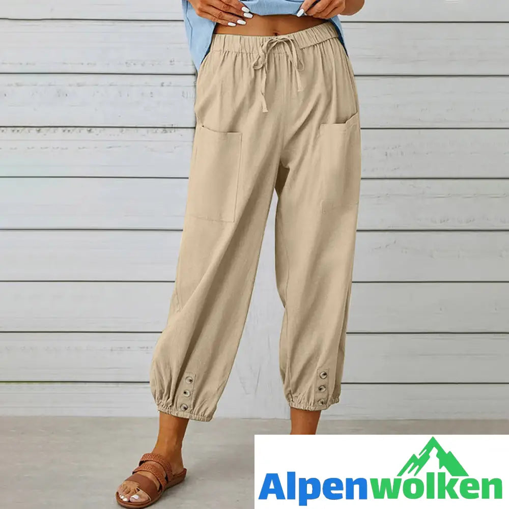 Alpenwolken - ✨Hose mit hoher Taille und Knöpfen✨