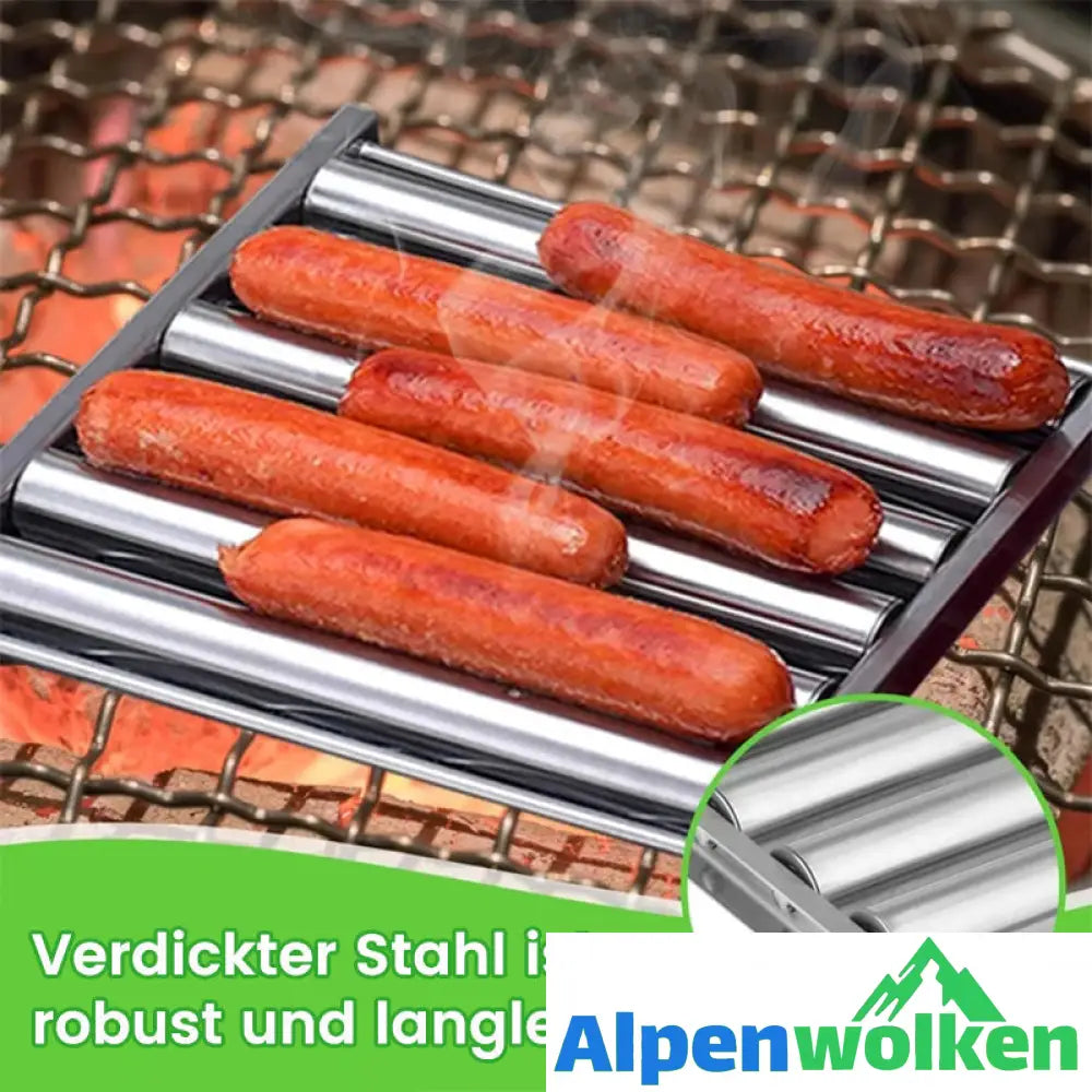 Alpenwolken - Hotdog Roller Wurstbrötchenständer aus Edelstahl