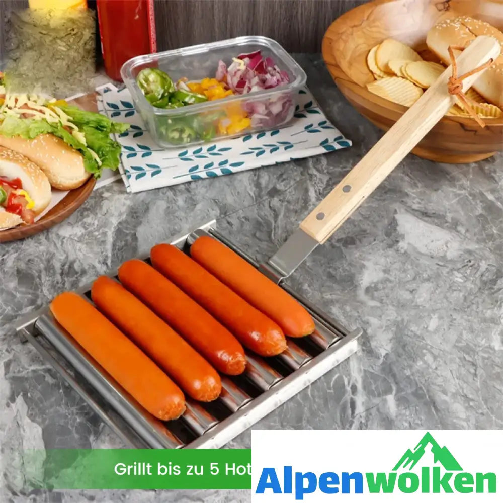 Alpenwolken - Hotdog Roller Wurstbrötchenständer aus Edelstahl