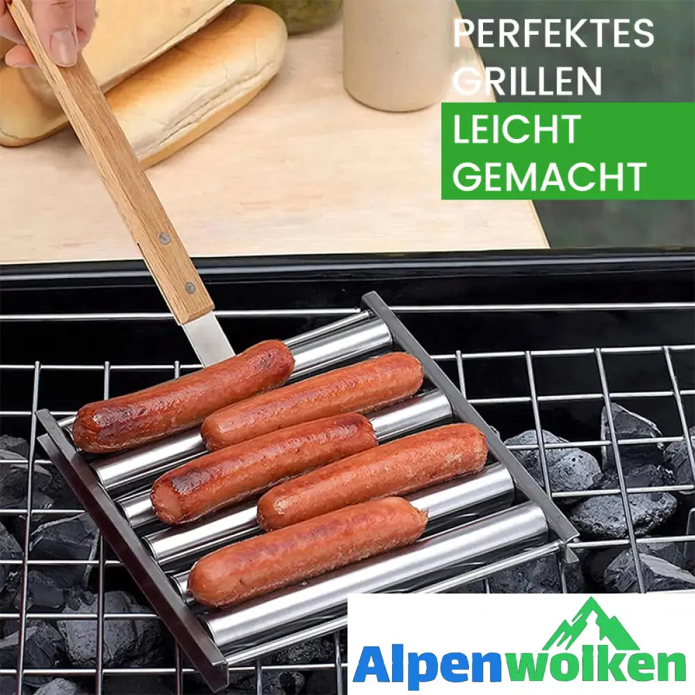 Alpenwolken - Hotdog Roller Wurstbrötchenständer aus Edelstahl