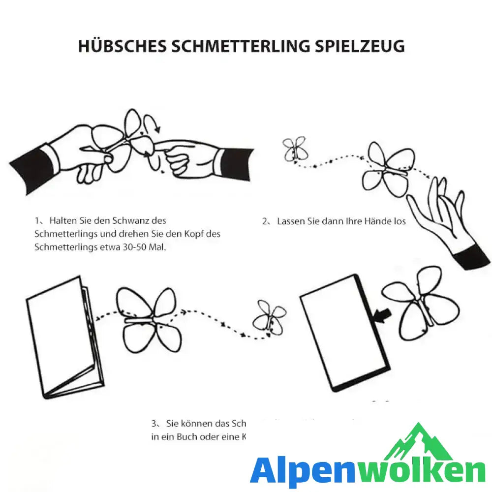 Alpenwolken - Hübsches Schmetterling Spielzeug, 5/ 10 Stück