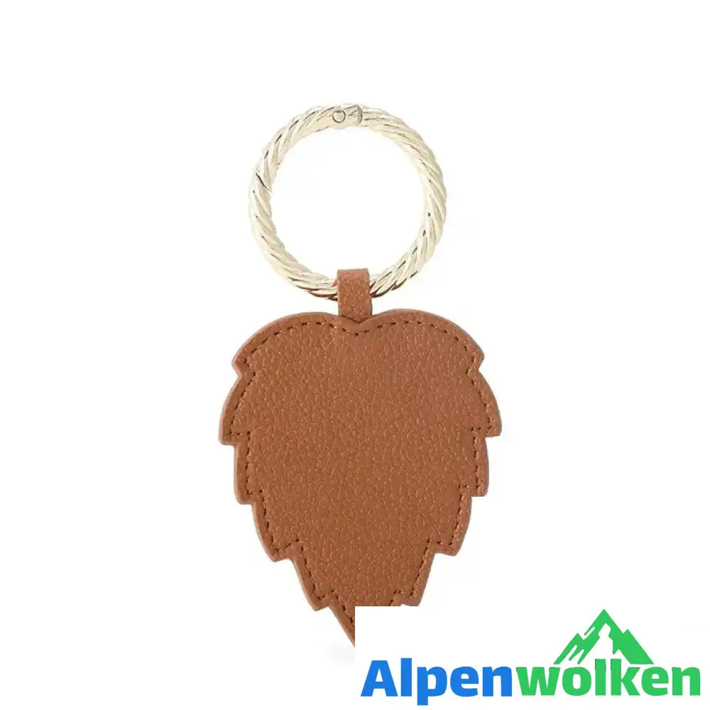 Alpenwolken - 👒Hut-Magnet-Clip👒 Braun (Blatt)