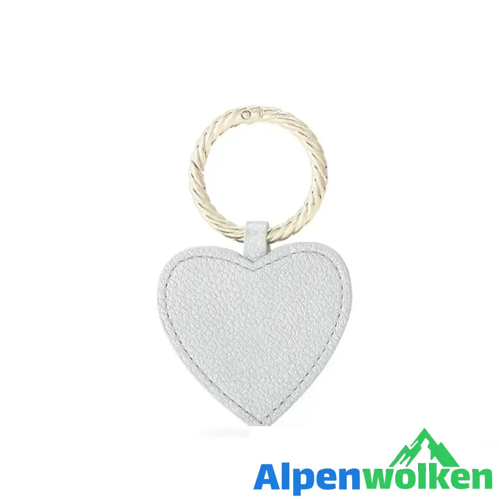 Alpenwolken - 👒Hut-Magnet-Clip👒 Silber (Herz)