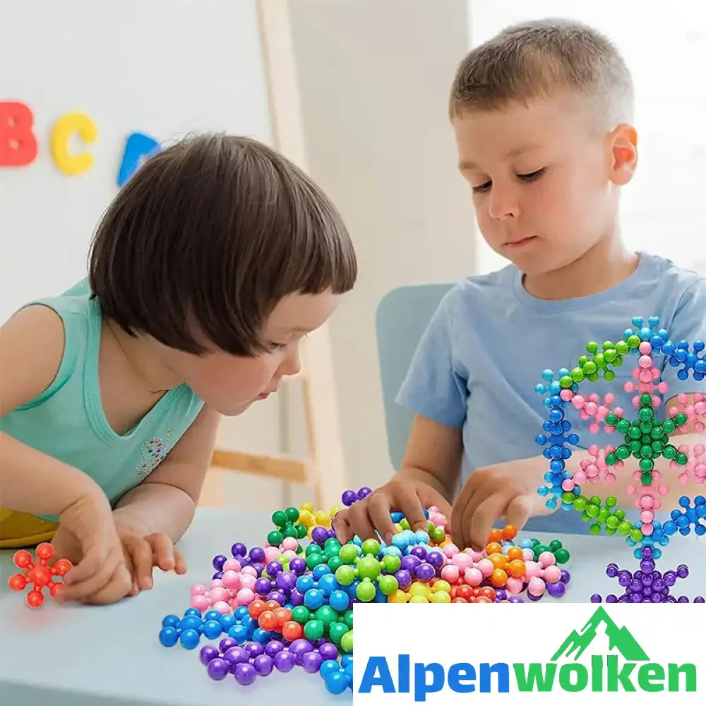 Alpenwolken - 🌈🎨Ineinandergreifende Bausteine aus massivem Kunststoff🧸🧩