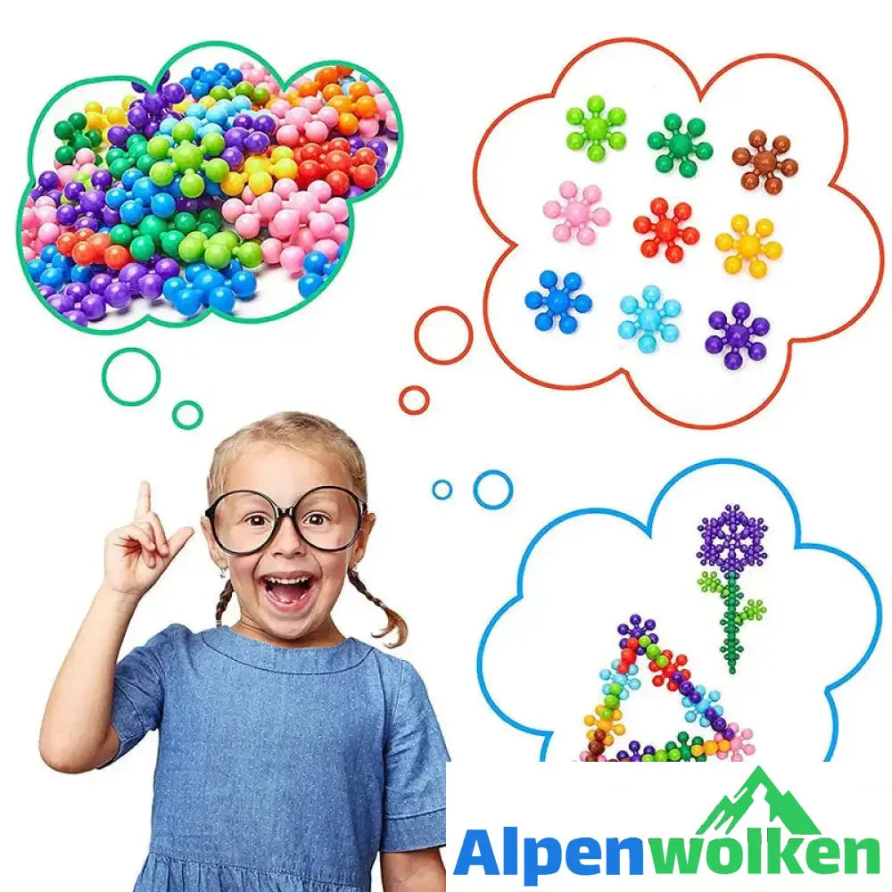 Alpenwolken - 🌈🎨Ineinandergreifende Bausteine aus massivem Kunststoff🧸🧩