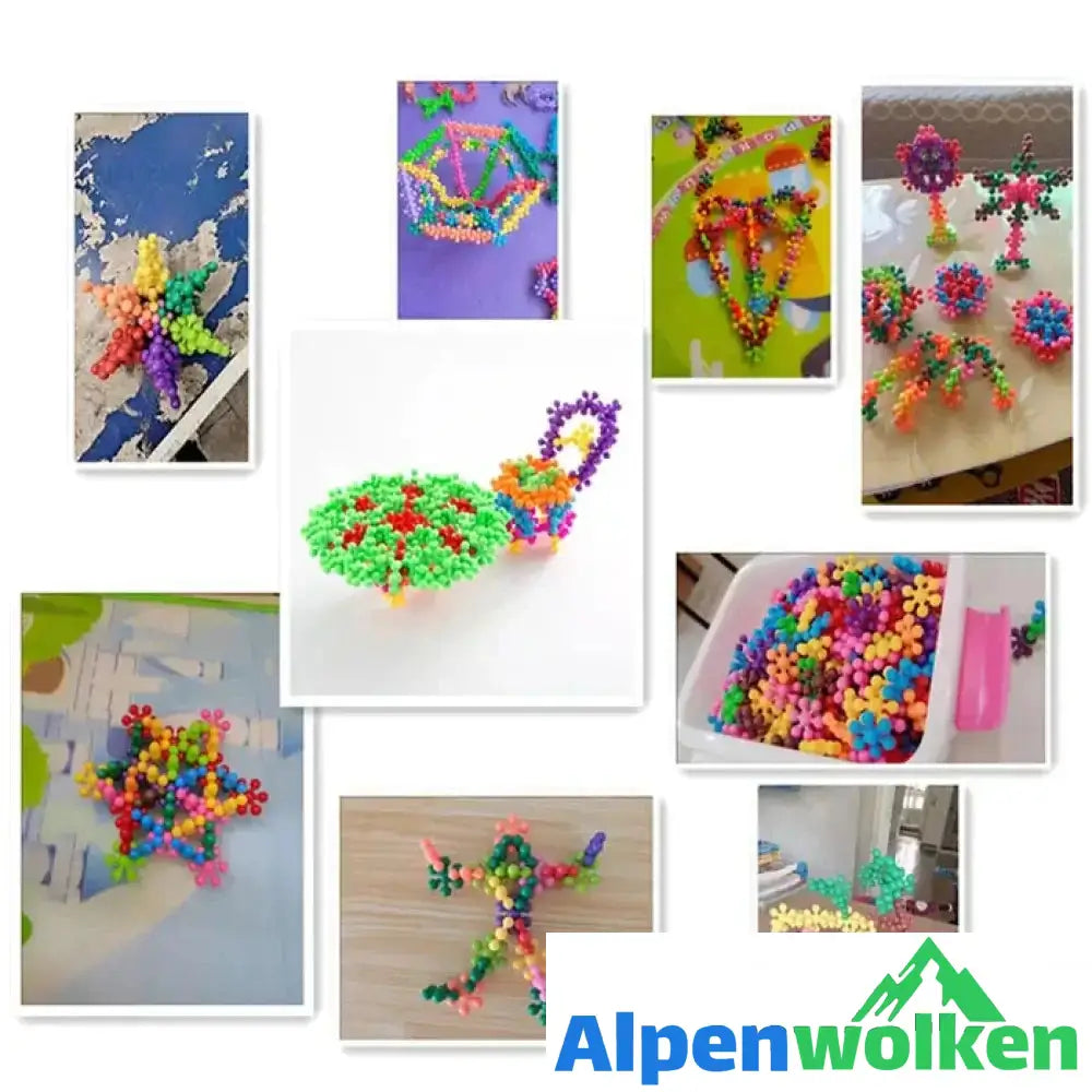 Alpenwolken - 🌈🎨Ineinandergreifende Bausteine aus massivem Kunststoff🧸🧩