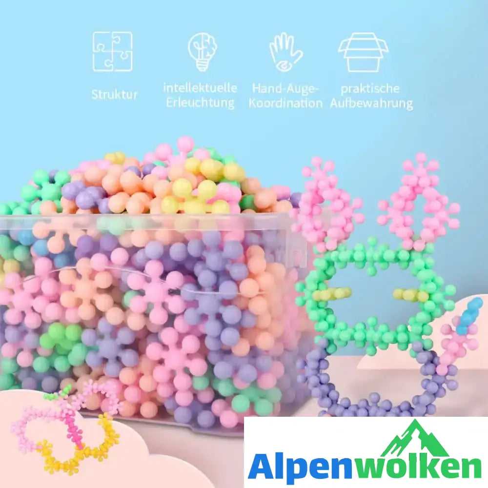 Alpenwolken - 🌈🎨Ineinandergreifende Bausteine aus massivem Kunststoff🧸🧩