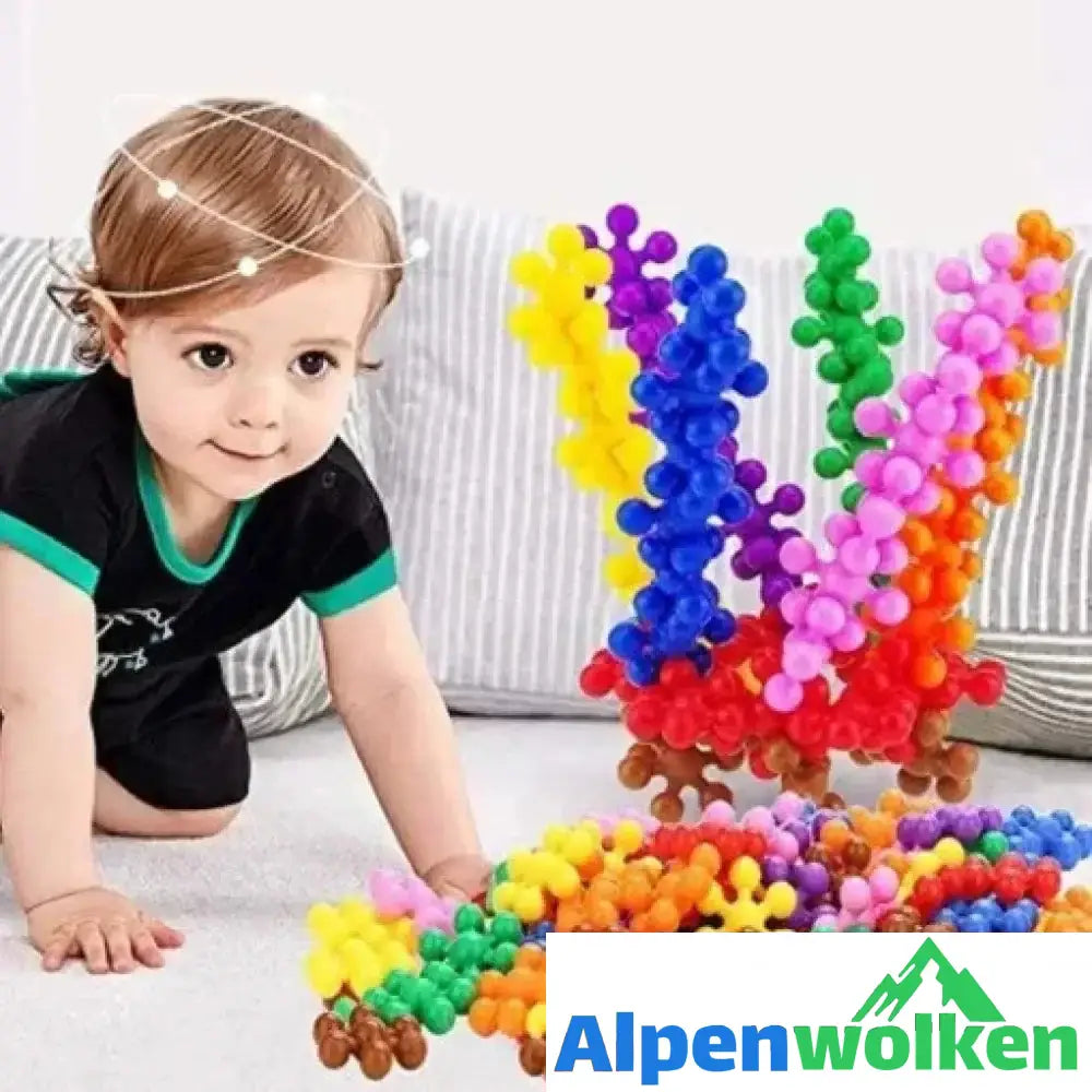 Alpenwolken - 🌈🎨Ineinandergreifende Bausteine aus massivem Kunststoff🧸🧩