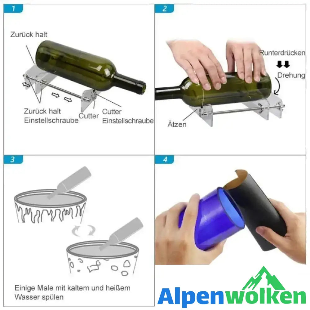 Alpenwolken - Innovativer DIY Glasflaschen Schneider