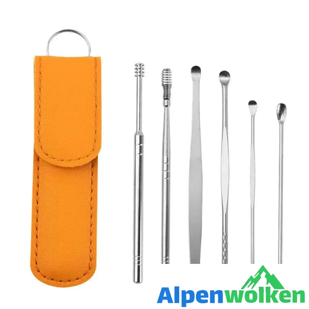 Alpenwolken - Innovatives Ohrenschmalz-Reinigungswerkzeug（1 Set) gelb