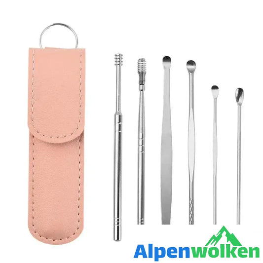 Alpenwolken - Innovatives Ohrenschmalz-Reinigungswerkzeug（1 Set) rosa