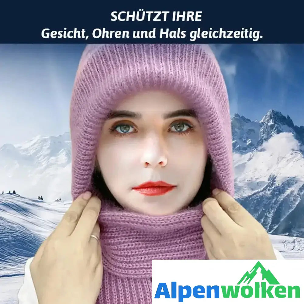 Alpenwolken - Integrierter Ohrenschutz winddichter Mützenschal