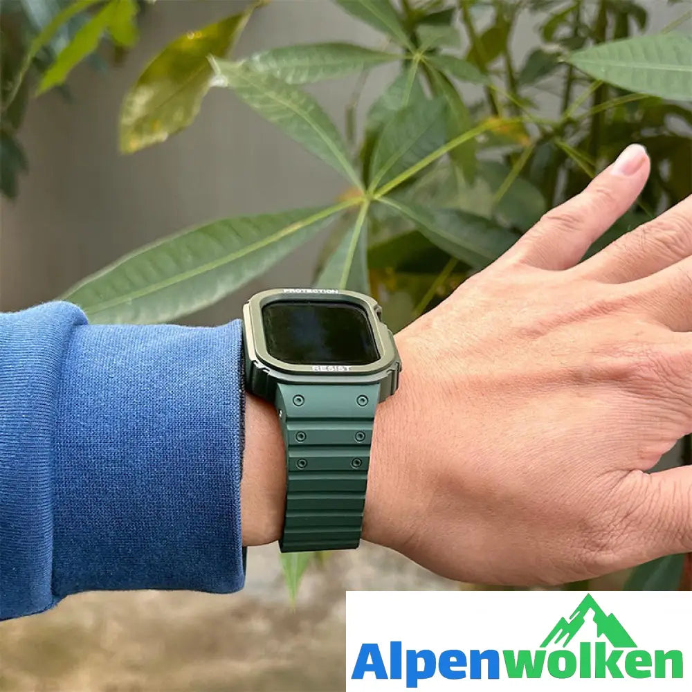 Alpenwolken - Integriertes magnetisches Silikonarmband der Apple Watch