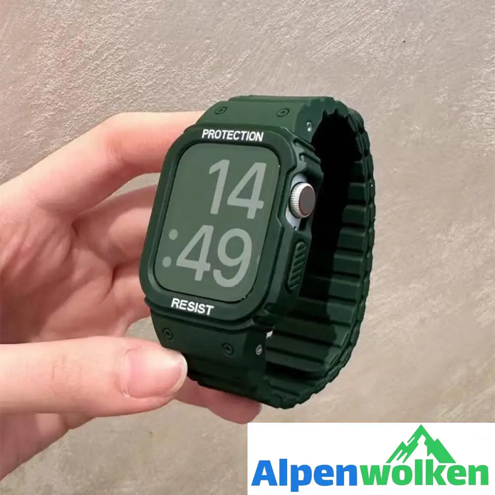 Alpenwolken - Integriertes magnetisches Silikonarmband der Apple Watch