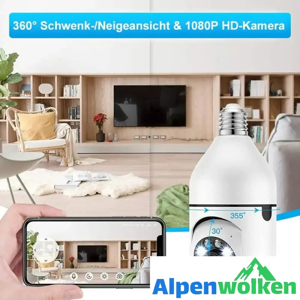 Alpenwolken - Intelligente drahtlose WiFi Vollfarbkamera mit Glühbirne