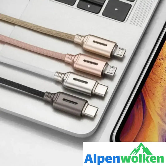 Alpenwolken - Intelligentes Automatisches Ladekabel für Android, iOS & Typ C