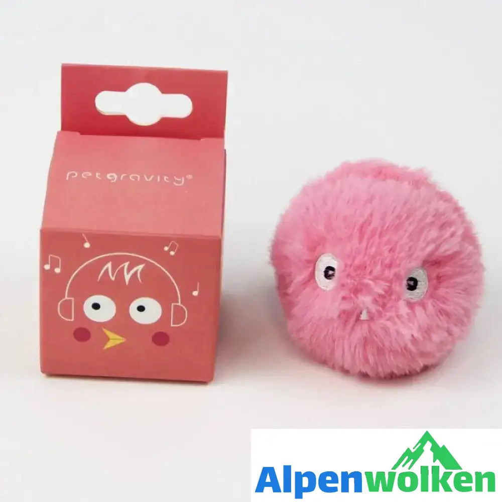 Alpenwolken - Intelligentes interaktives Katzenball Spielzeug Pink (Vogelgeräusch)