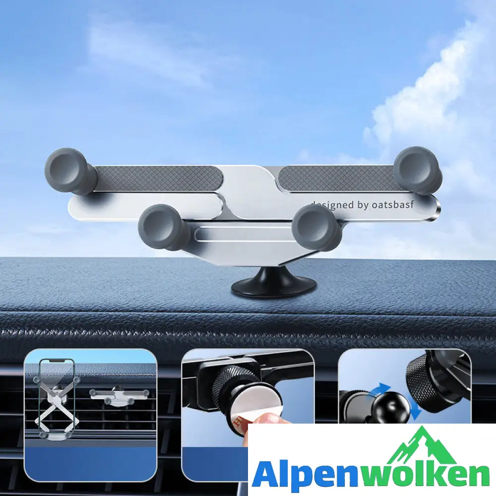 Alpenwolken - Invisible Rotatable Air Vent Mount Car Phone Holder