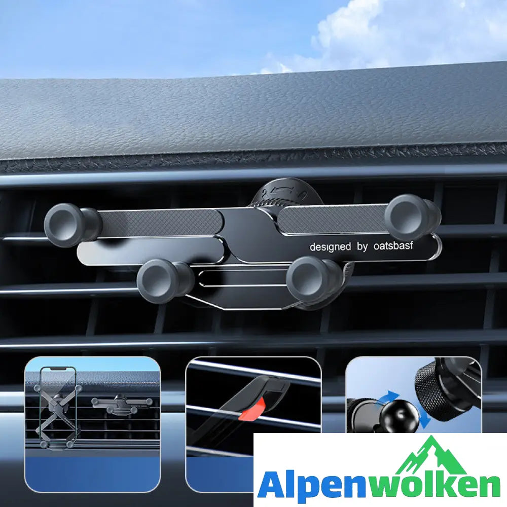 Alpenwolken - Invisible Rotatable Air Vent Mount Car Phone Holder