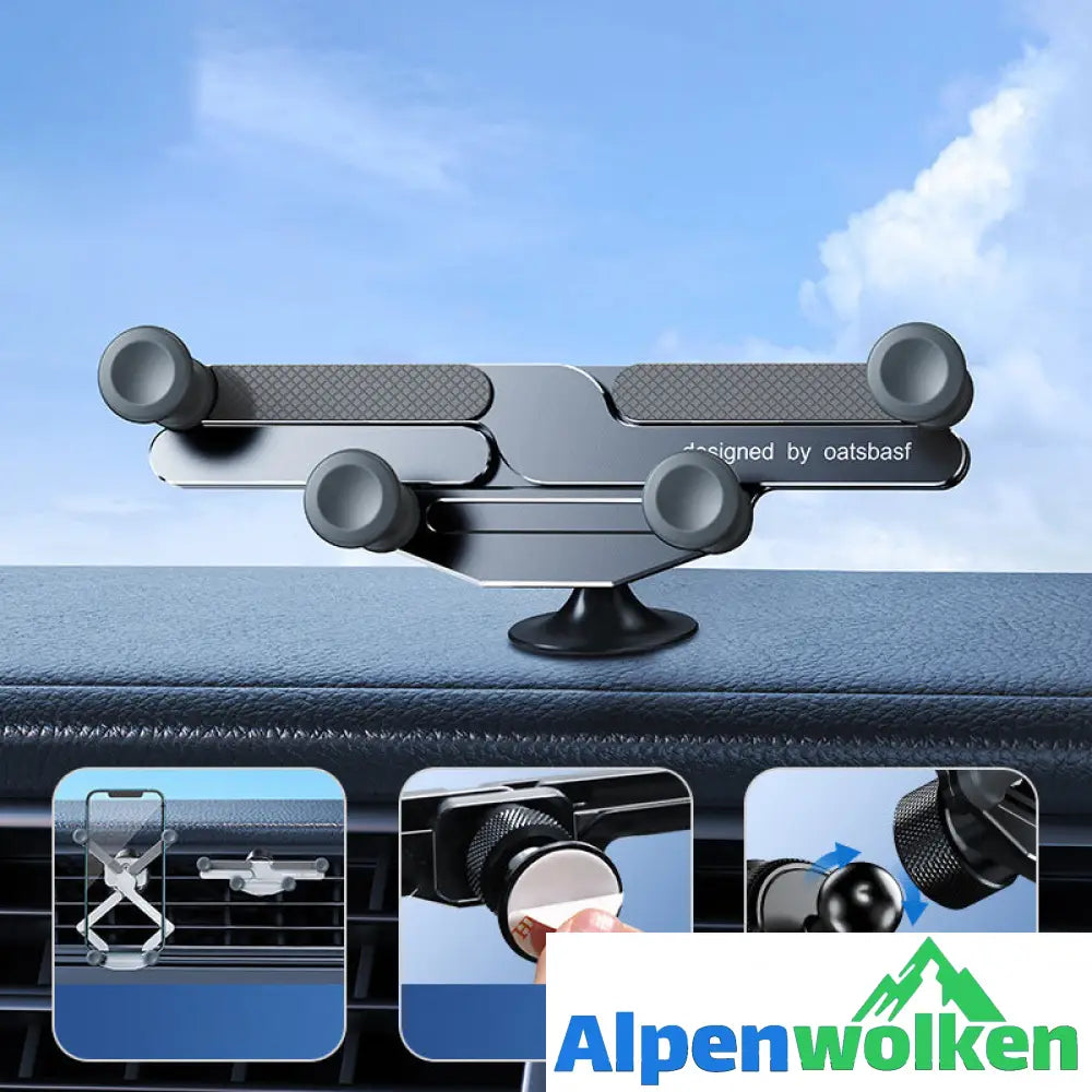 Alpenwolken - Invisible Rotatable Air Vent Mount Car Phone Holder