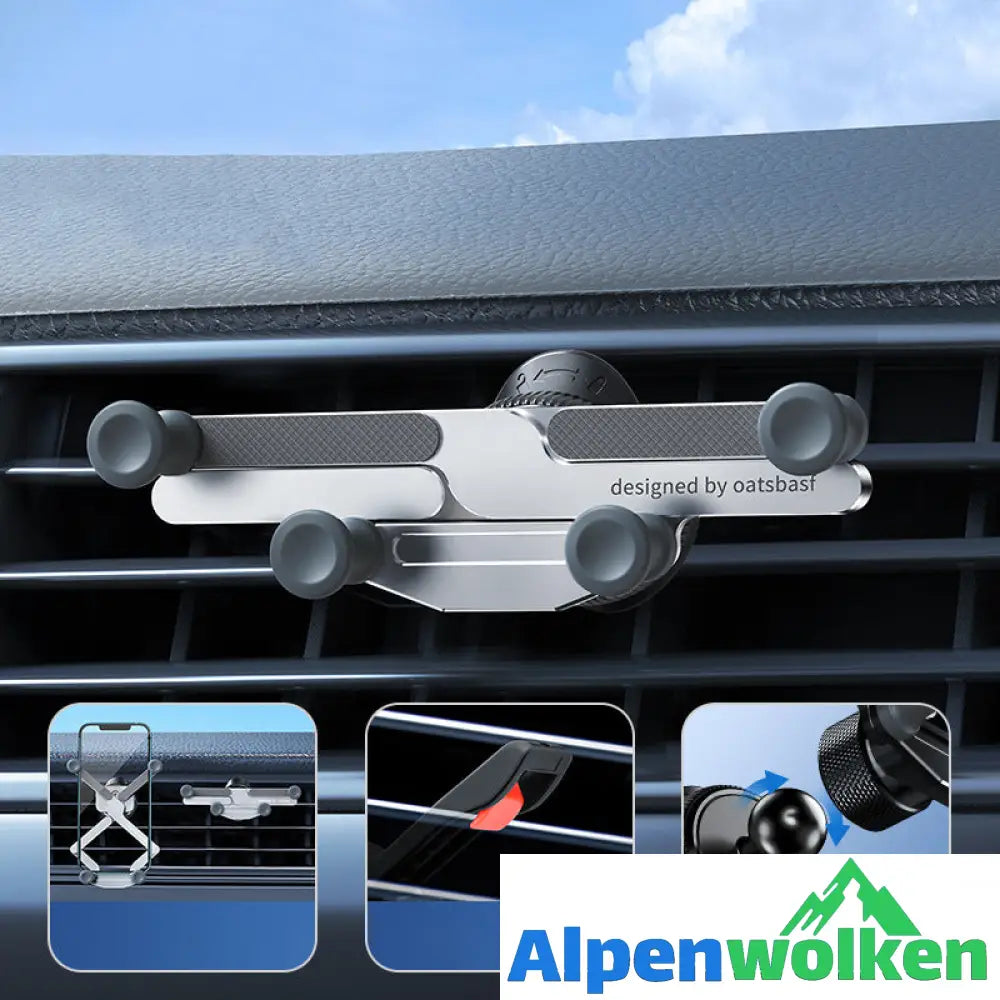 Alpenwolken - Invisible Rotatable Air Vent Mount Car Phone Holder