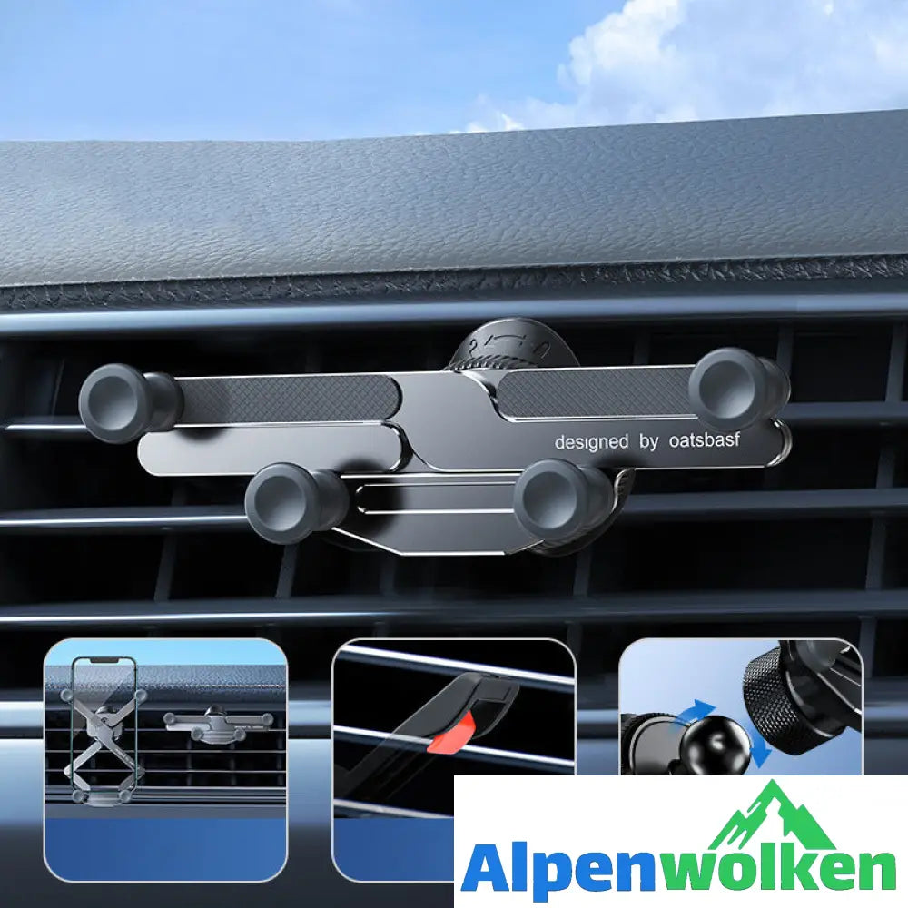 Alpenwolken - Invisible Rotatable Air Vent Mount Car Phone Holder