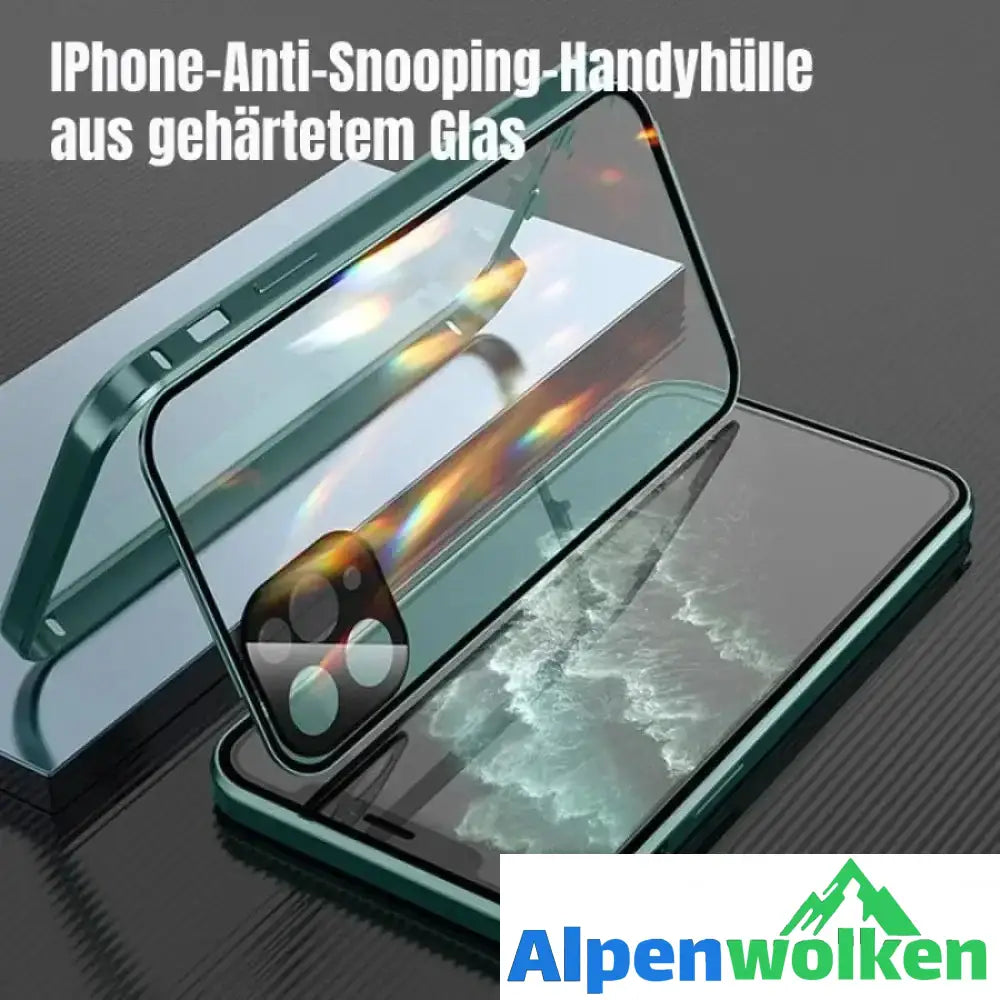 Alpenwolken - IPhone-Anti-Snooping-Handyhülle aus gehärtetem Glas