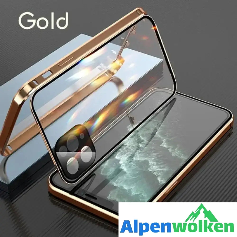 Alpenwolken - IPhone-Anti-Snooping-Handyhülle aus gehärtetem Glas