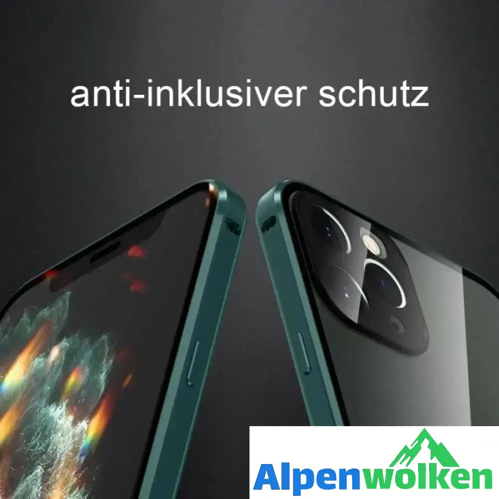 Alpenwolken - IPhone-Anti-Snooping-Handyhülle aus gehärtetem Glas