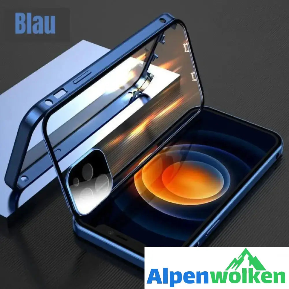 Alpenwolken - IPhone-Anti-Snooping-Handyhülle aus gehärtetem Glas