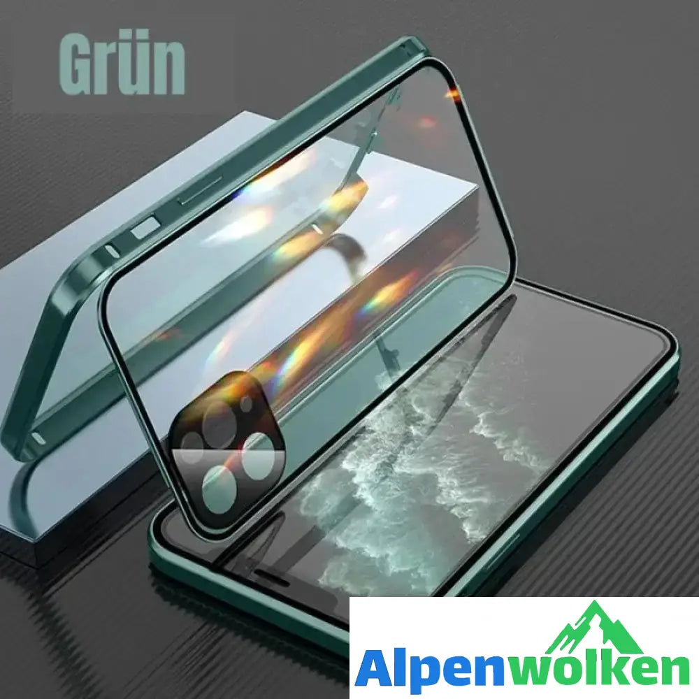 Alpenwolken - IPhone-Anti-Snooping-Handyhülle aus gehärtetem Glas