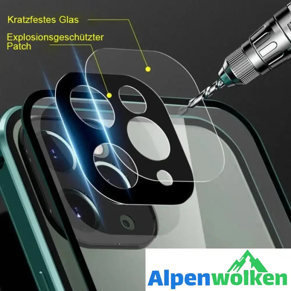 Alpenwolken - IPhone-Anti-Snooping-Handyhülle aus gehärtetem Glas