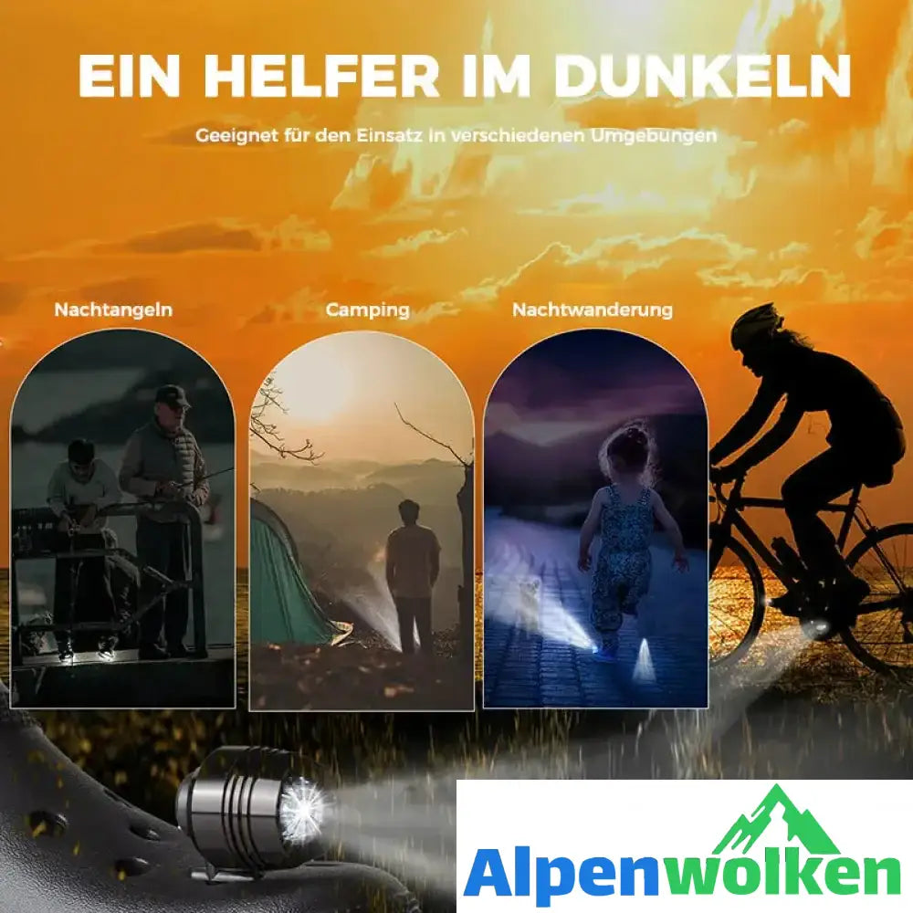 Alpenwolken - IPX5 Wasserdichte Schuhlichter, Scheinwerfer für Croc, 2 Stk