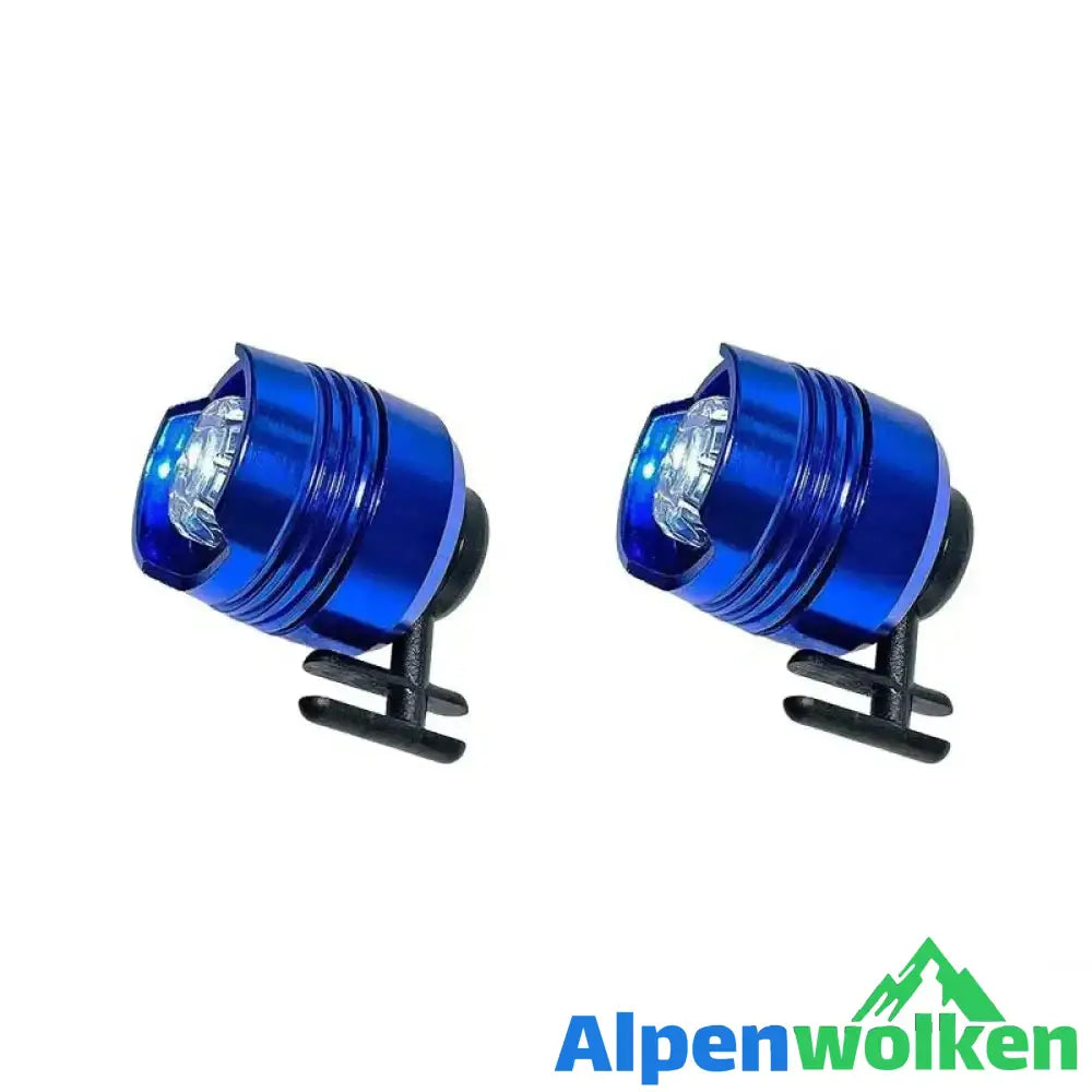 Alpenwolken - IPX5 Wasserdichte Schuhlichter, Scheinwerfer für Croc, 2 Stk Blau