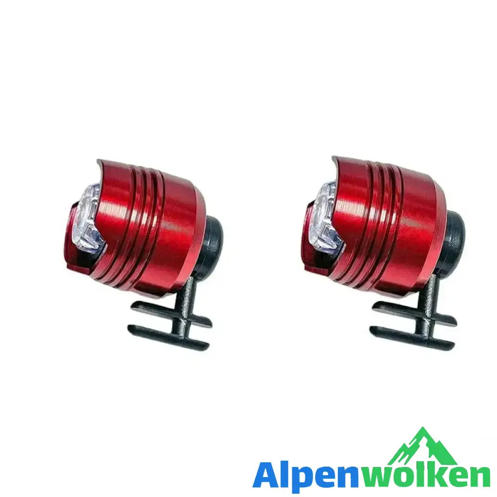 Alpenwolken - IPX5 Wasserdichte Schuhlichter, Scheinwerfer für Croc, 2 Stk Rot