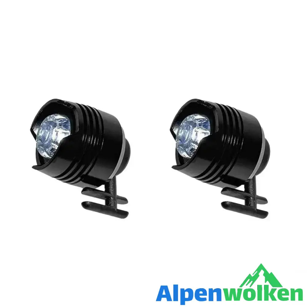 Alpenwolken - IPX5 Wasserdichte Schuhlichter, Scheinwerfer für Croc, 2 Stk Schwarz