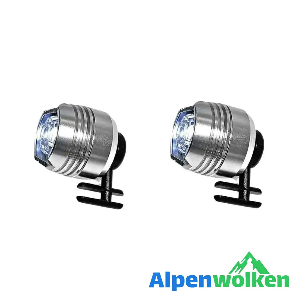 Alpenwolken - IPX5 Wasserdichte Schuhlichter, Scheinwerfer für Croc, 2 Stk Silber