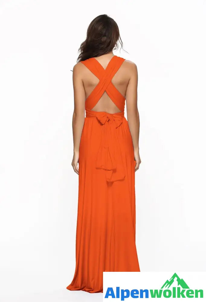 Alpenwolken - Irene Wandelbares Kleid Orange