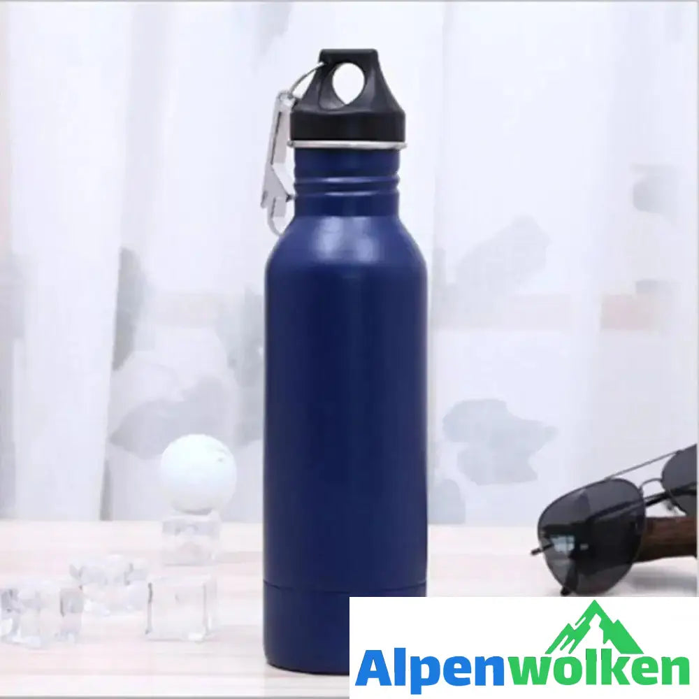 Alpenwolken - Isolierte Bier Thermoskanne Dunkelblau