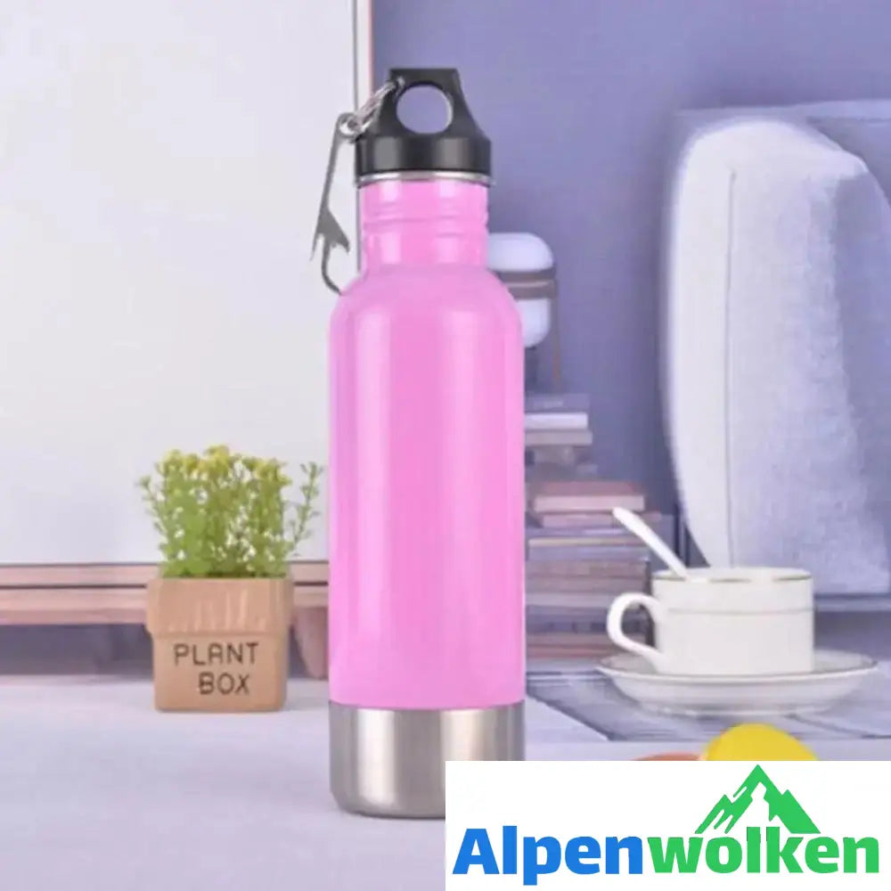 Alpenwolken - Isolierte Bier Thermoskanne Pink