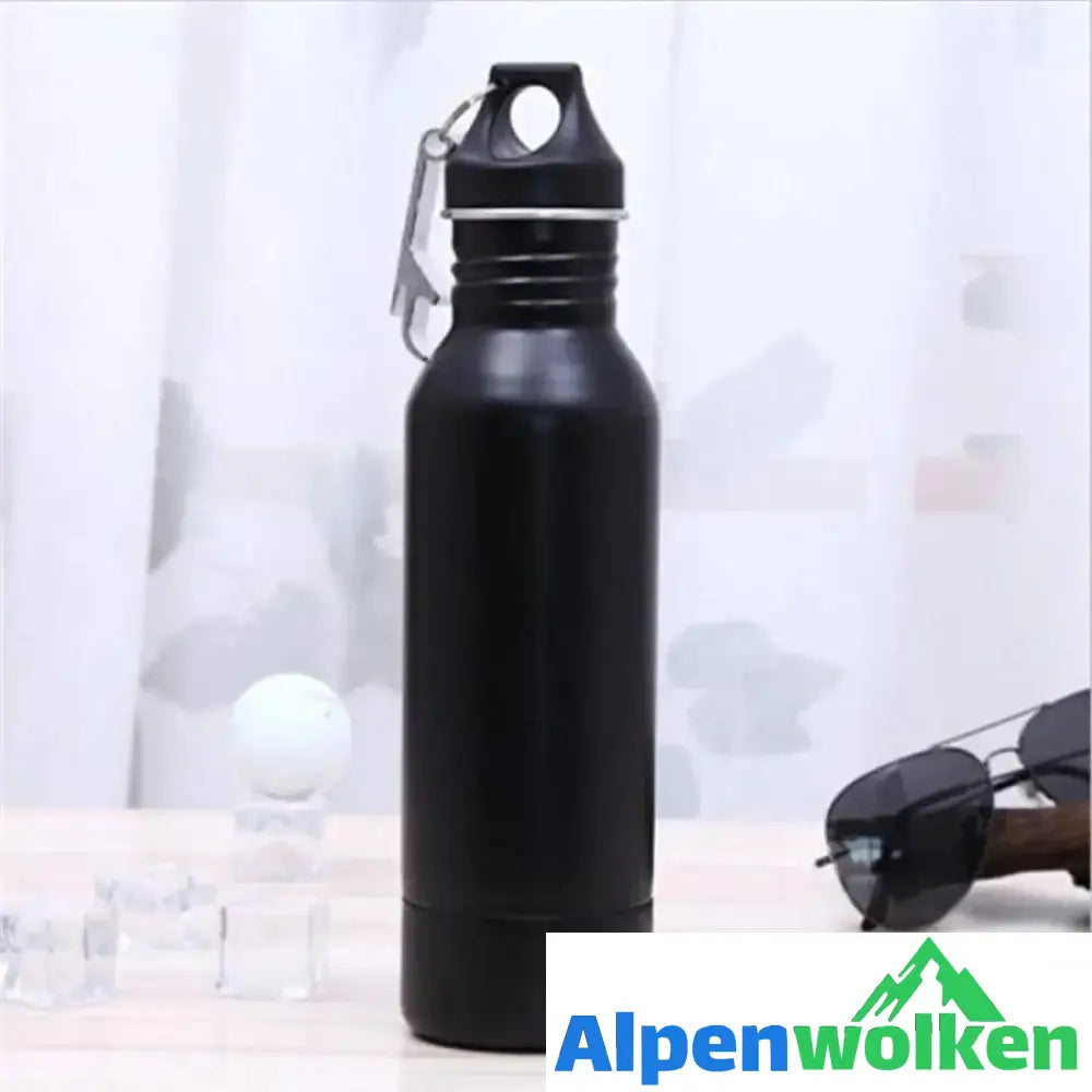 Alpenwolken - Isolierte Bier Thermoskanne Schwarz